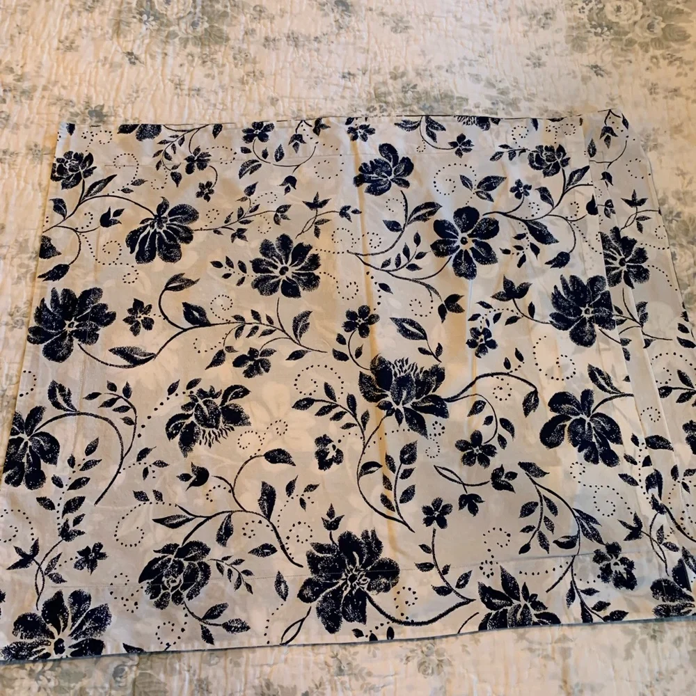 Pottery Barn Blue Floral pillow shams